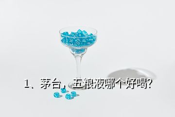 1、茅臺，五糧液哪個好喝？