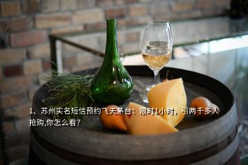 1、蘇州實名短信預(yù)約飛天茅臺：限時1小時，引兩千多人搶購,你怎么看？