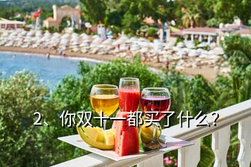 2、你雙十一都買了什么？