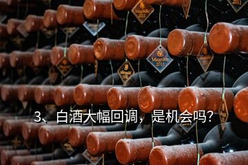 3、白酒大幅回調(diào)，是機(jī)會(huì)嗎？