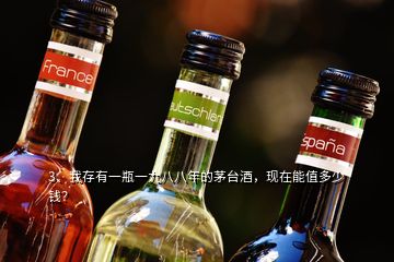 3、我存有一瓶一九八八年的茅臺酒，現(xiàn)在能值多少錢？