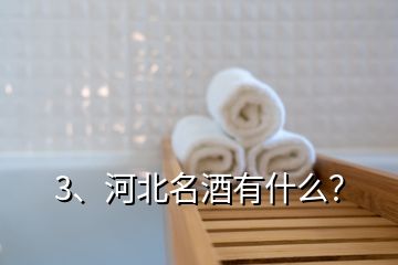 3、河北名酒有什么？