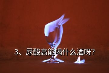 3、尿酸高能喝什么酒呀？