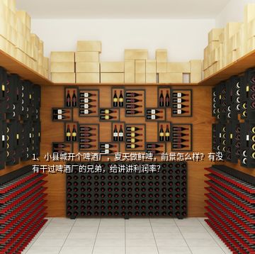 1、小縣城開個啤酒廠，夏天做鮮啤，前景怎么樣？有沒有干過啤酒廠的兄弟，給講講利潤率？