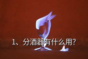 1、分酒器有什么用？