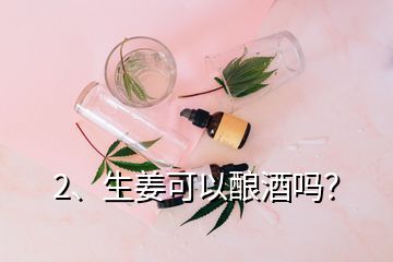 2、生姜可以釀酒嗎？