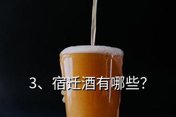 3、宿遷酒有哪些？