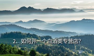 2、如何開一個白酒類專營店？