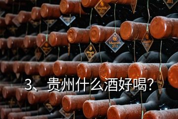 3、貴州什么酒好喝？