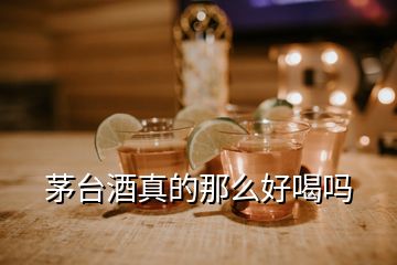 茅臺酒真的那么好喝嗎