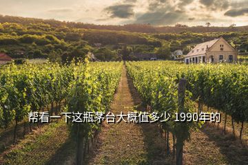 幫看一下這瓶茅臺(tái)大概值多少 1990年的