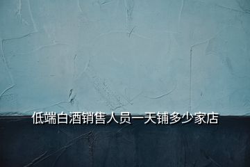 低端白酒銷(xiāo)售人員一天鋪多少家店