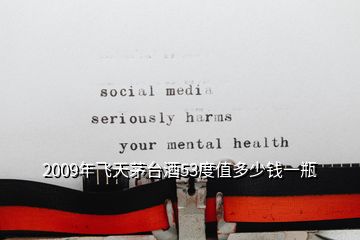 2009年飛天茅臺酒53度值多少錢一瓶