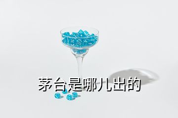 茅臺是哪兒出的