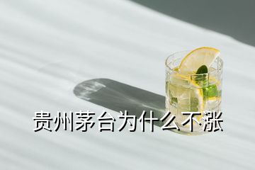貴州茅臺(tái)為什么不漲
