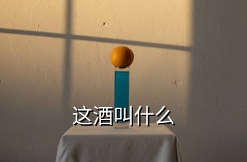 這酒叫什么