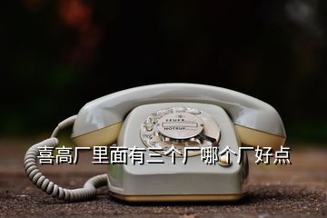 喜高廠里面有三個(gè)廠哪個(gè)廠好點(diǎn)