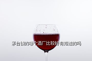 茅臺(tái)鎮(zhèn)的哪個(gè)酒廠比較好有知道的嗎