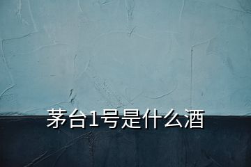 茅臺1號是什么酒