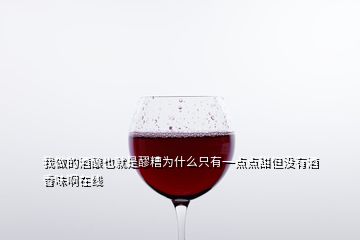 我做的酒釀也就是醪糟為什么只有一點(diǎn)點(diǎn)甜但沒有酒香味啊在線