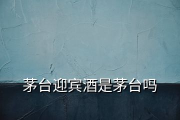 茅臺迎賓酒是茅臺嗎