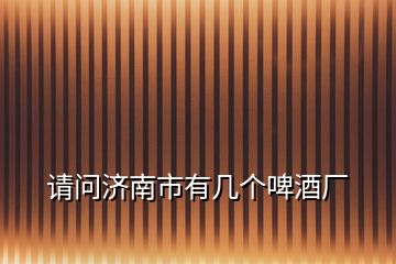 請(qǐng)問濟(jì)南市有幾個(gè)啤酒廠