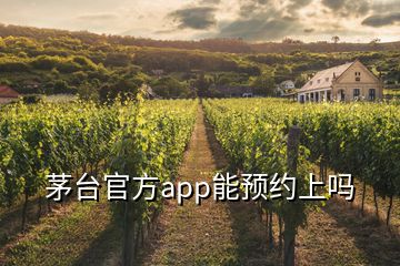 茅臺官方app能預(yù)約上嗎