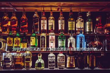 同學們參觀完某酒廠后了解到白酒是由發(fā)酵后的糧食的酒精從酒槽中
