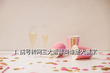 1. 攜號(hào)轉(zhuǎn)網(wǎng)三大運(yùn)營(yíng)商誰(shuí)是大贏家