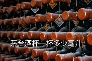 茅臺(tái)酒杯一杯多少毫升