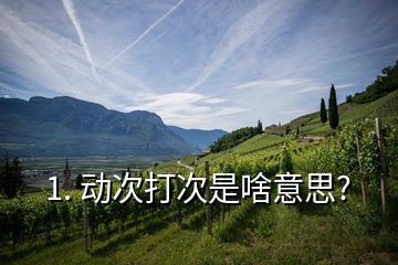1. 動(dòng)次打次是啥意思?