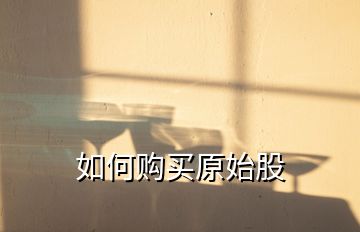 如何購(gòu)買(mǎi)原始股