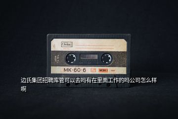 邊氏集團招聘庫管可以去嗎有在里面工作的嗎公司怎么樣啊