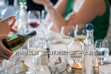 瀘州原窖酒廠怎么樣對這個酒廠不太熟悉