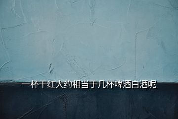 一杯干紅大約相當于幾杯啤酒白酒呢