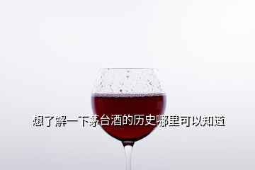 想了解一下茅臺(tái)酒的歷史哪里可以知道