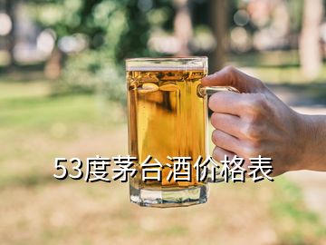 53度茅臺酒價(jià)格表