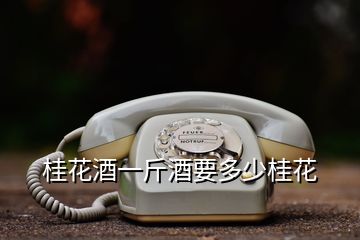 桂花酒一斤酒要多少桂花