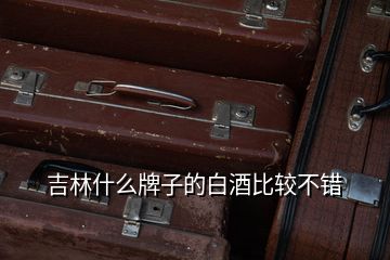 吉林什么牌子的白酒比較不錯