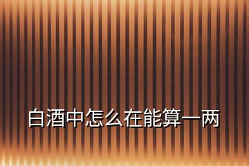 白酒中怎么在能算一兩
