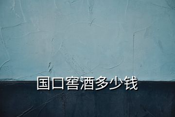 國(guó)口窖酒多少錢