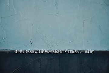 請問哪種38度以上的白酒喝起順口不打喉嚨八十元以內