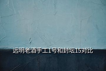 遠明老酒手工1號和封壇15對比