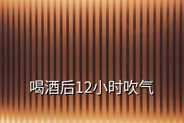 喝酒后12小時(shí)吹氣