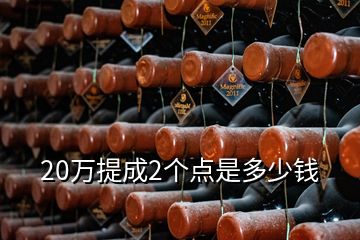 20萬(wàn)提成2個(gè)點(diǎn)是多少錢