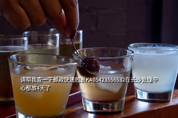 請幫我查一下郵政快遞包裹KA05423556532在長沙處理中心都放4天了