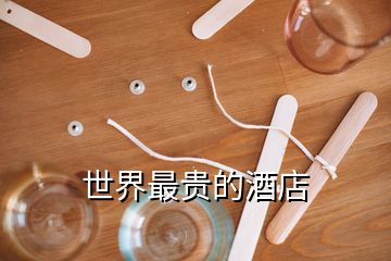 世界最貴的酒店