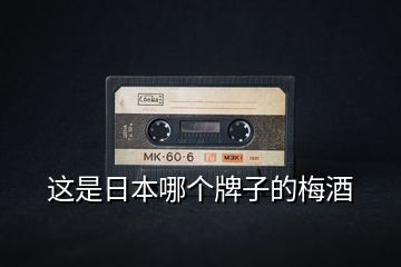 這是日本哪個(gè)牌子的梅酒