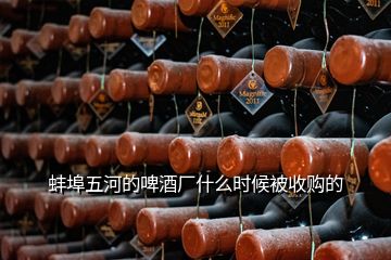 蚌埠五河的啤酒廠什么時候被收購的