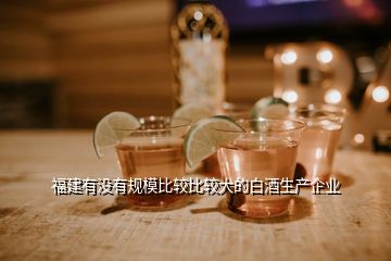 福建有沒(méi)有規(guī)模比較比較大的白酒生產(chǎn)企業(yè)